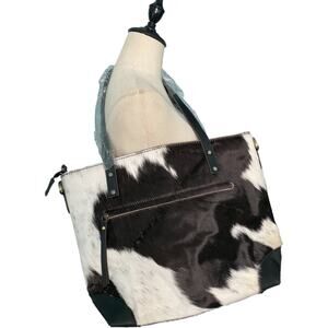 genuine cowhide tote bag